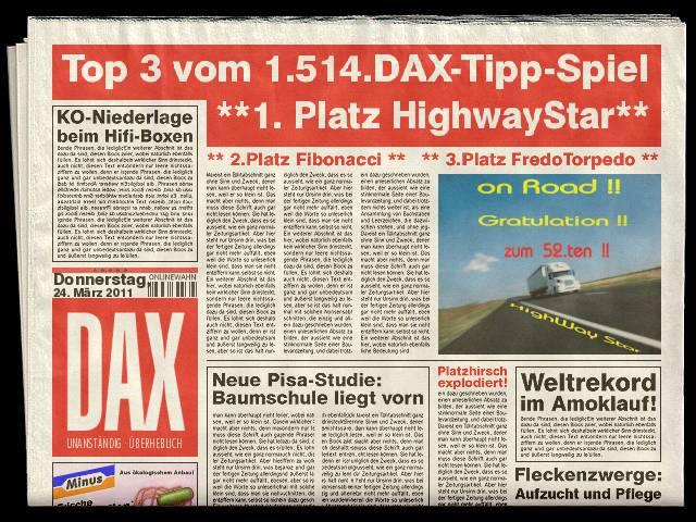 1.515.DAX Tipp-Spiel, Freitag, 25.03.11 390829