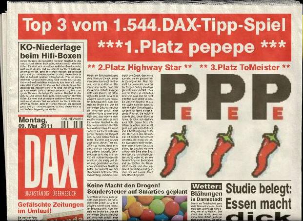 1.545.DAX Tipp-Spiel, Dienstag , 10.05.11 401611