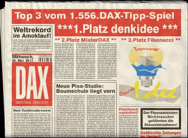 1.557.DAX Tipp-Spiel, Donnerstag, 26.05.11 406337