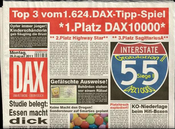 1.625.DAX Tipp-Spiel, Dienstag, 30.08.2011 434376