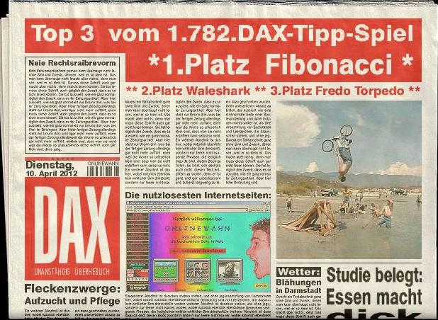 1.783.DAX Tipp-Spiel, Mittwoch, 11.04.2012 499587