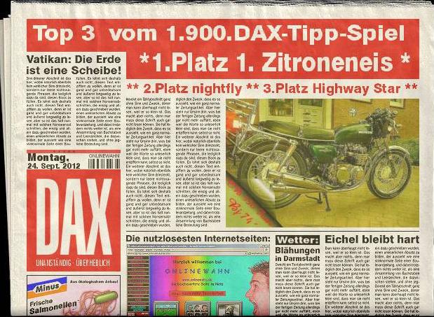 1.901.DAX Tipp-Spiel, Dienstag, 25.09.2012 539514