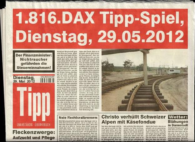 1.816.DAX Tipp-Spiel, Dienstag, 29.05.2012 511134