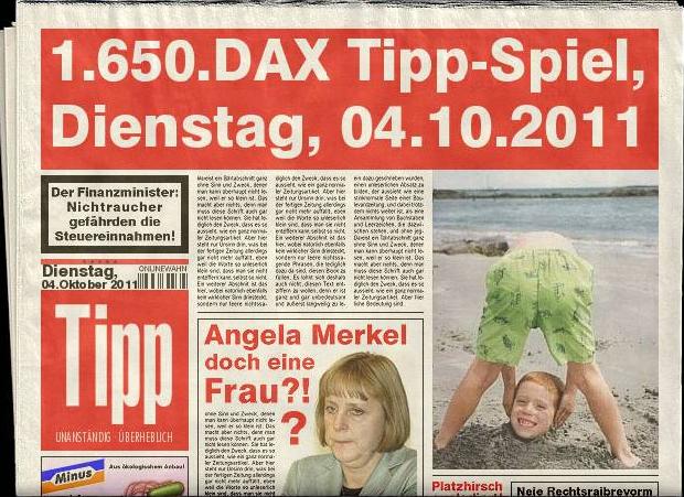 1.650.DAX Tipp-Spiel, Dienstag, 04.10.2011 444620