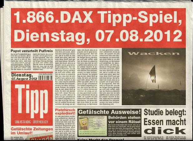 1.866.DAX Tipp-Spiel, Dienstag, 07.08.2012 527777