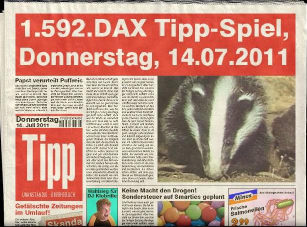 1.592.DAX Tipp-Spiel, Donnerstag, 14.07.2011 419616