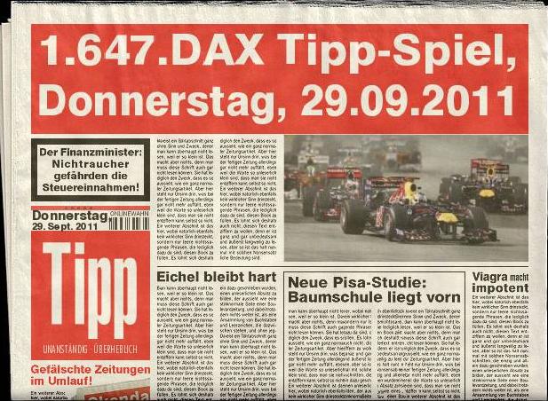 1.647.DAX Tipp-Spiel, Donnerstag, 29.09.2011 442669