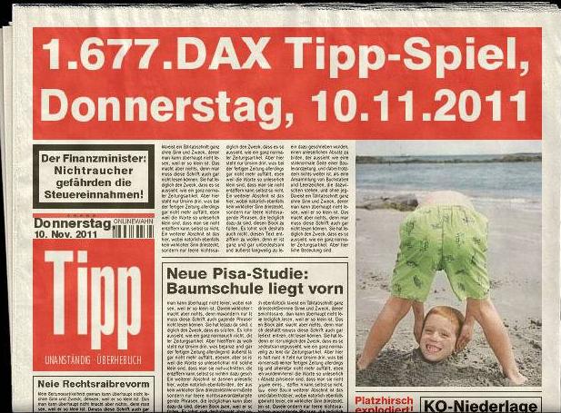 1.677.DAX Tipp-Spiel, Donnerstag, 10.11.2011 455535