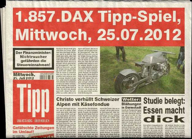 1.857.DAX Tipp-Spiel, Mittwoch, 25.07.2012 524892