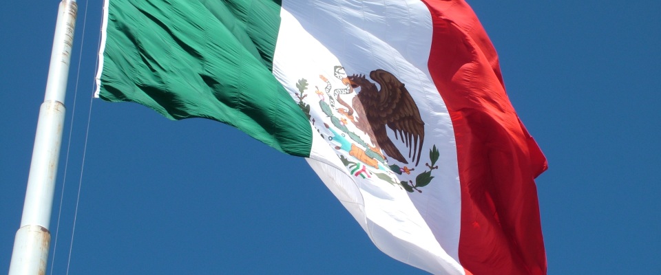 Die mexikanische Flagge.