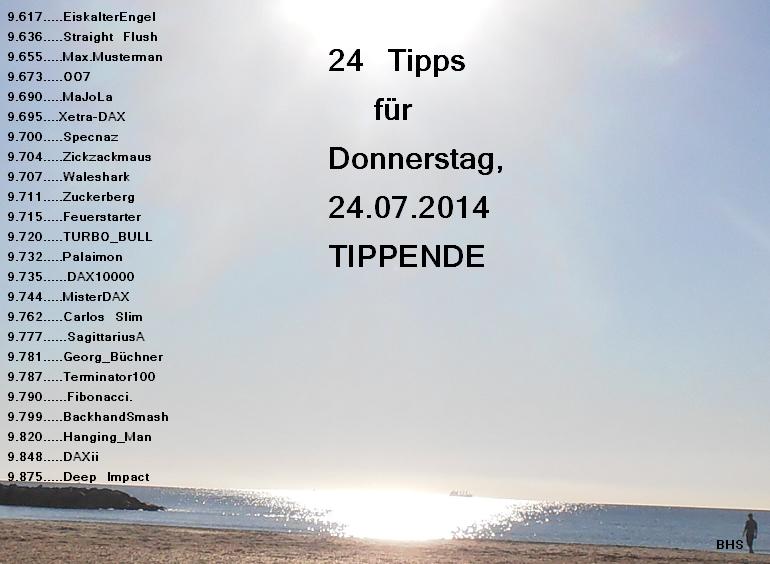 2.363.DAX Tipp-Spiel, Freitag, 25.07.2014,17.45 H 743121