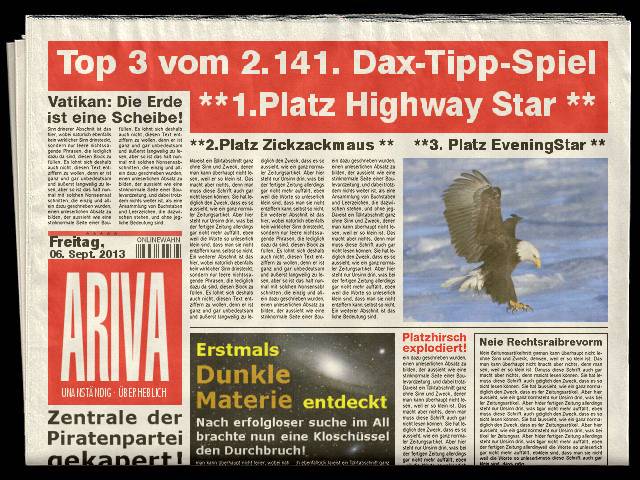 2.142.DAX Tipp-Spiel, Montag, 09.09.2013 641745