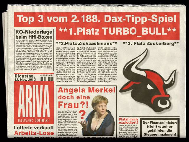 2.189.DAX Tipp-Spiel, Mittwoch, 13.11.2013 663550